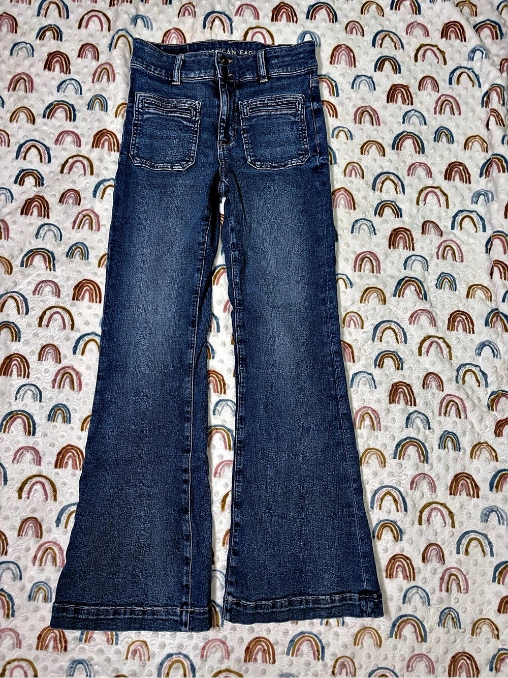 American Eagle Super Hi-Rise Flare Jean Women’s Size 2 Blue